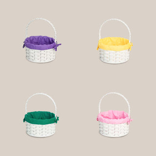 Amish Hand Sewn Pastel Liner for Small Round Easter Basket