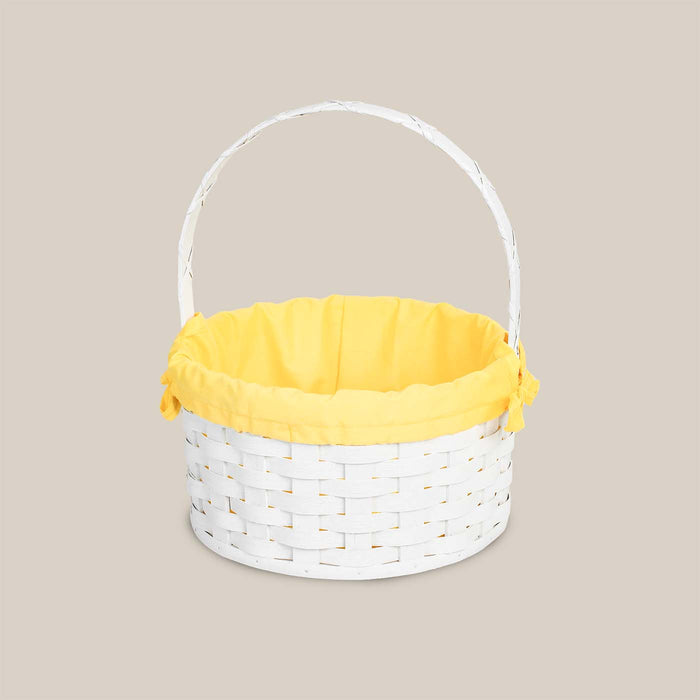 Amish Hand Sewn Liner for Medium Round White Easter Basket