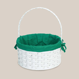 Amish Hand Sewn Liner for Large Round White Easter Basket