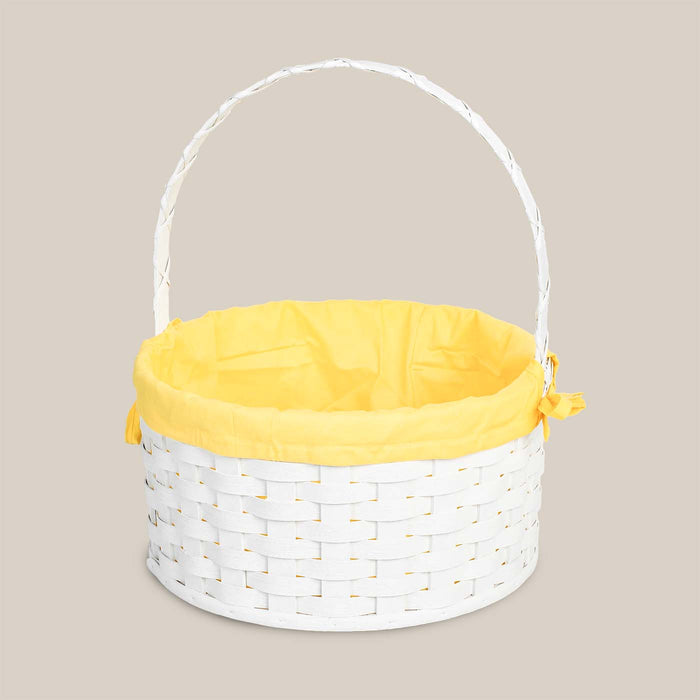 Amish Hand Sewn Liner for Large Round White Easter Basket