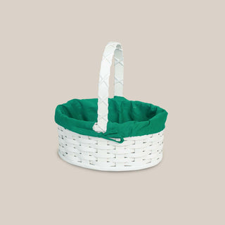 Amish Hand Sewn Liner for Small Oval White Wicker Easter Basket