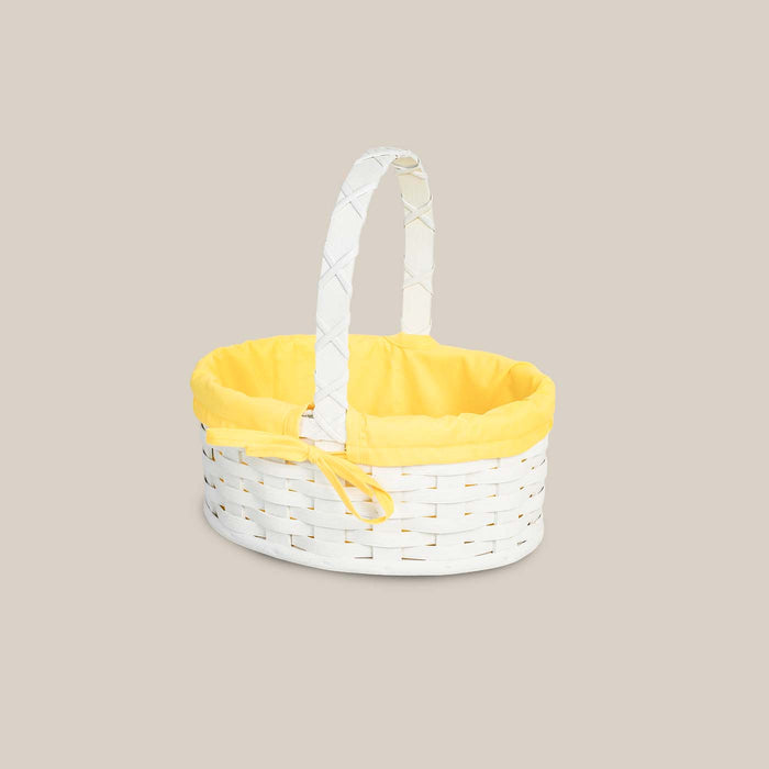 Amish Hand Sewn Liner for Small Oval White Wicker Easter Basket