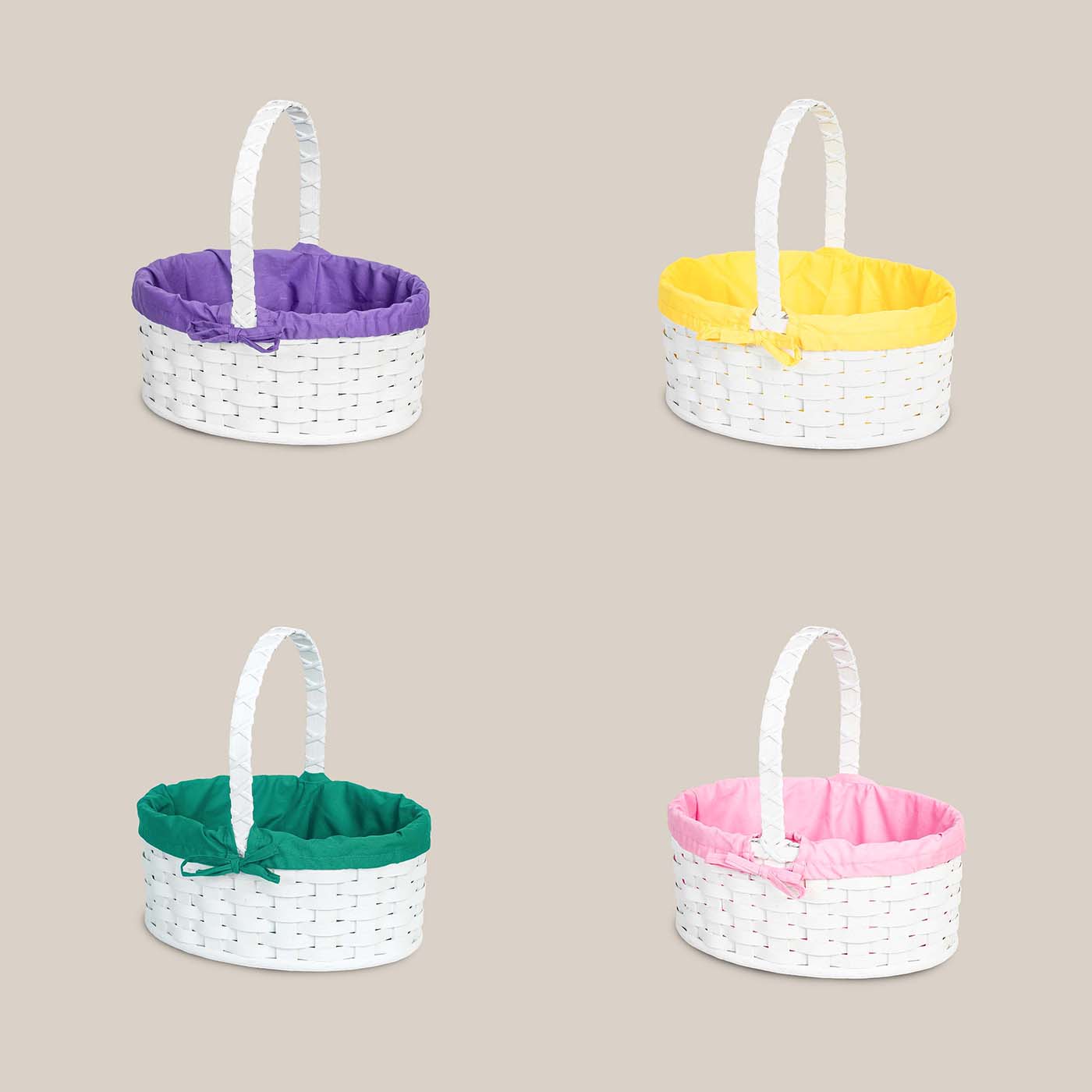 Amish Hand Sewn Pastel Liner for Medium Oval Easter Basket