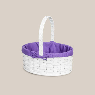 Amish Hand Sewn Liner for Medium Oval White Wicker Easter Basket