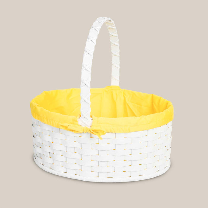 Amish Hand Sewn Liner for Large Oval White Wicker Easter Basket