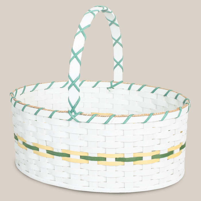 Giant White Easter Basket | Huge Farmhouse Amish Woven Wicker