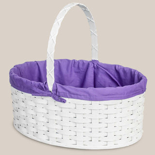 Amish Hand Sewn Liner for Giant Oval White Wicker Easter Basket