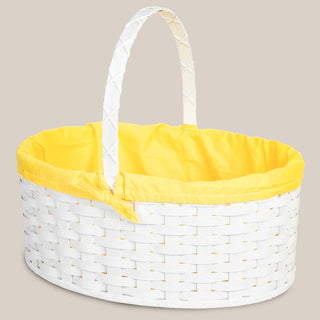 Amish Hand Sewn Liner for Giant Oval White Wicker Easter Basket