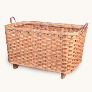 Large Toy Storage Basket | Optional Wooden Chest Lid Available