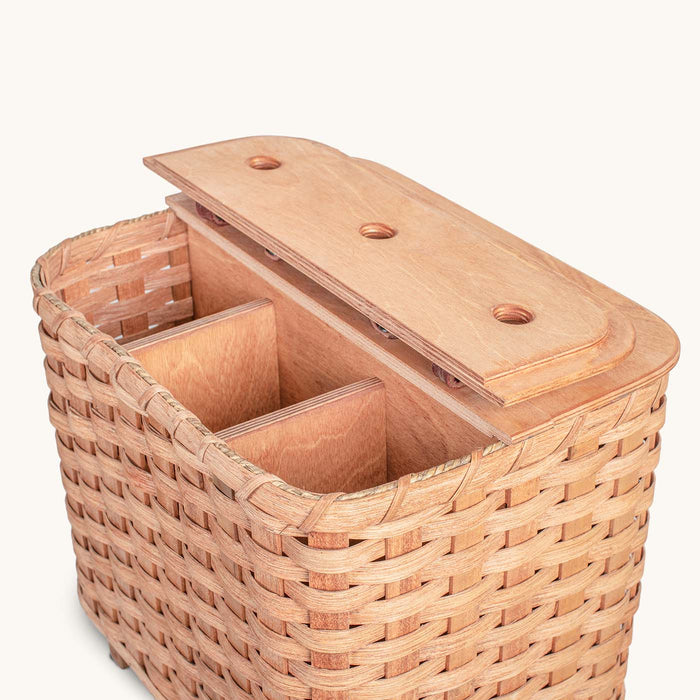 Knitting Basket  Amish Wicker Yarn Storage & Organizer — Amish Baskets