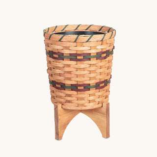 Large Round Basket Planter | Woven Wicker Plant Pot w/Drainage