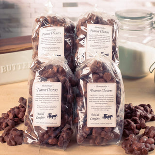 Homemade Chocolate Peanut Clusters | 12 oz Each Bag 4 Bags