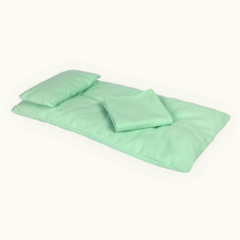 Gingerich Family Doll Crib Bedding Set for 18” Amish Cradle Mint