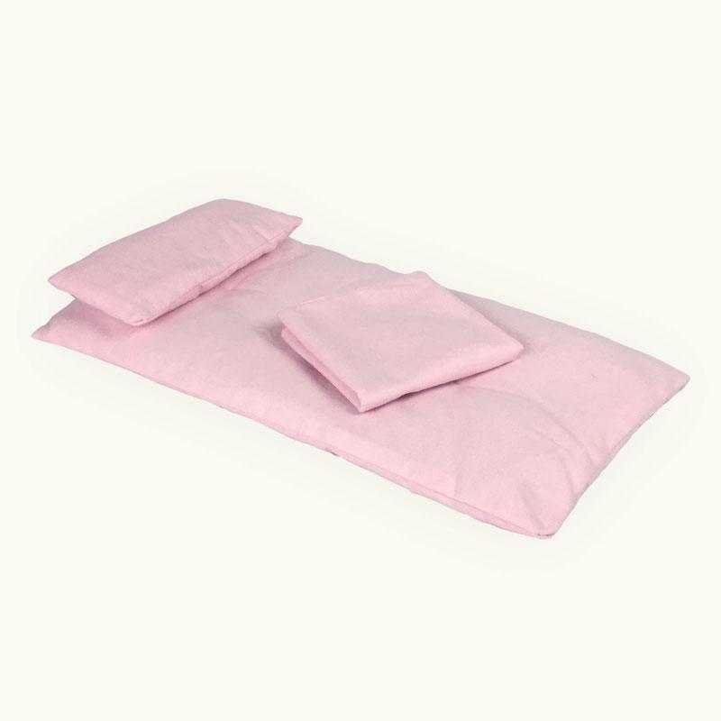 Gingerich Family Doll Crib Bedding Set for 18” Amish Cradle Pink