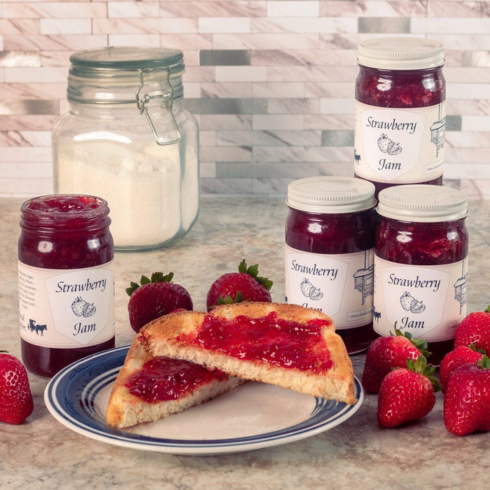 Amish Homemade Strawberry Jam | 10 oz Each 4 Jars