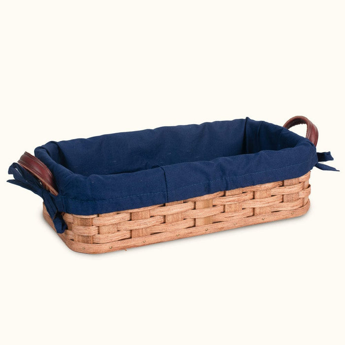Amish Hand Sewn Basket Liner for Bread Basket Blue