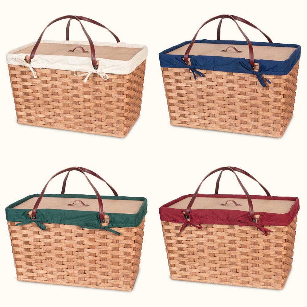 Amish Hand Sewn Liner for Extra-Large Picnic Basket