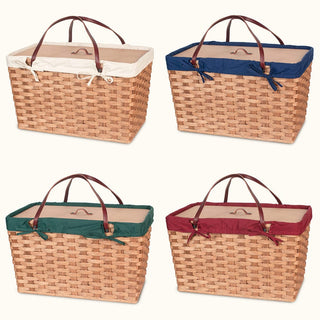 Amish Hand Sewn Liner for Extra-Large Picnic Basket