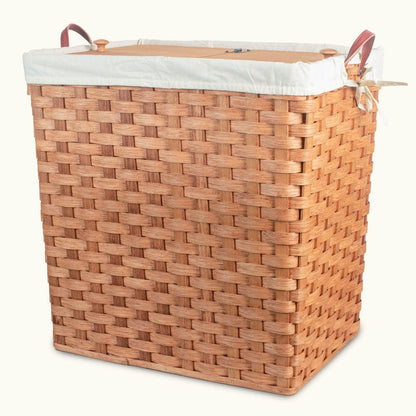 Amish Hand Sewn Liner for Large Square Hamper Cream