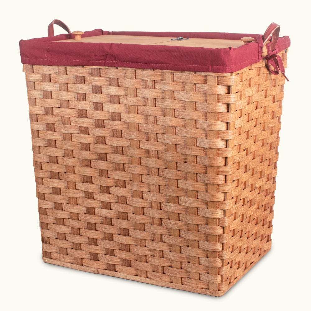 Amish Hand Sewn Liner for Large Square Hamper Wine