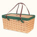 Amish Hand Sewn Liner for Large Vintage Picnic Basket Green
