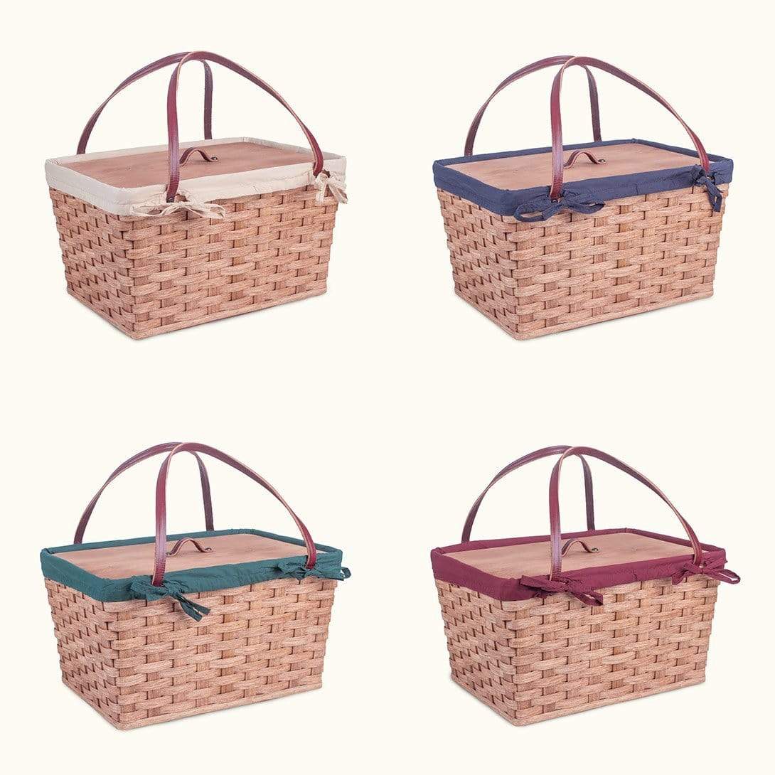 Amish Hand Sewn Liner for Traditional Picnic Basket
