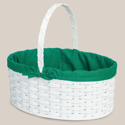 Amish Hand Sewn Pastel Liner for Giant Oval Wicker Easter Basket