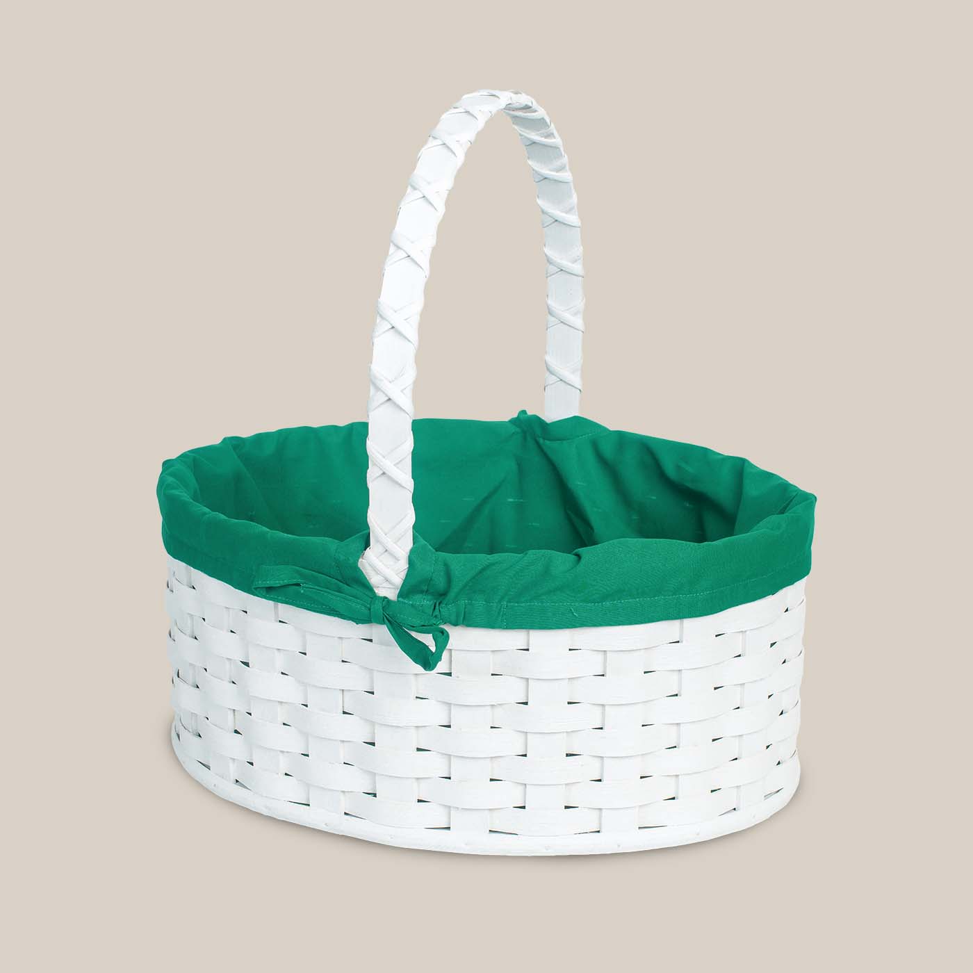 Amish Hand Sewn Pastel Liner for Large Oval Wicker Easter Basket