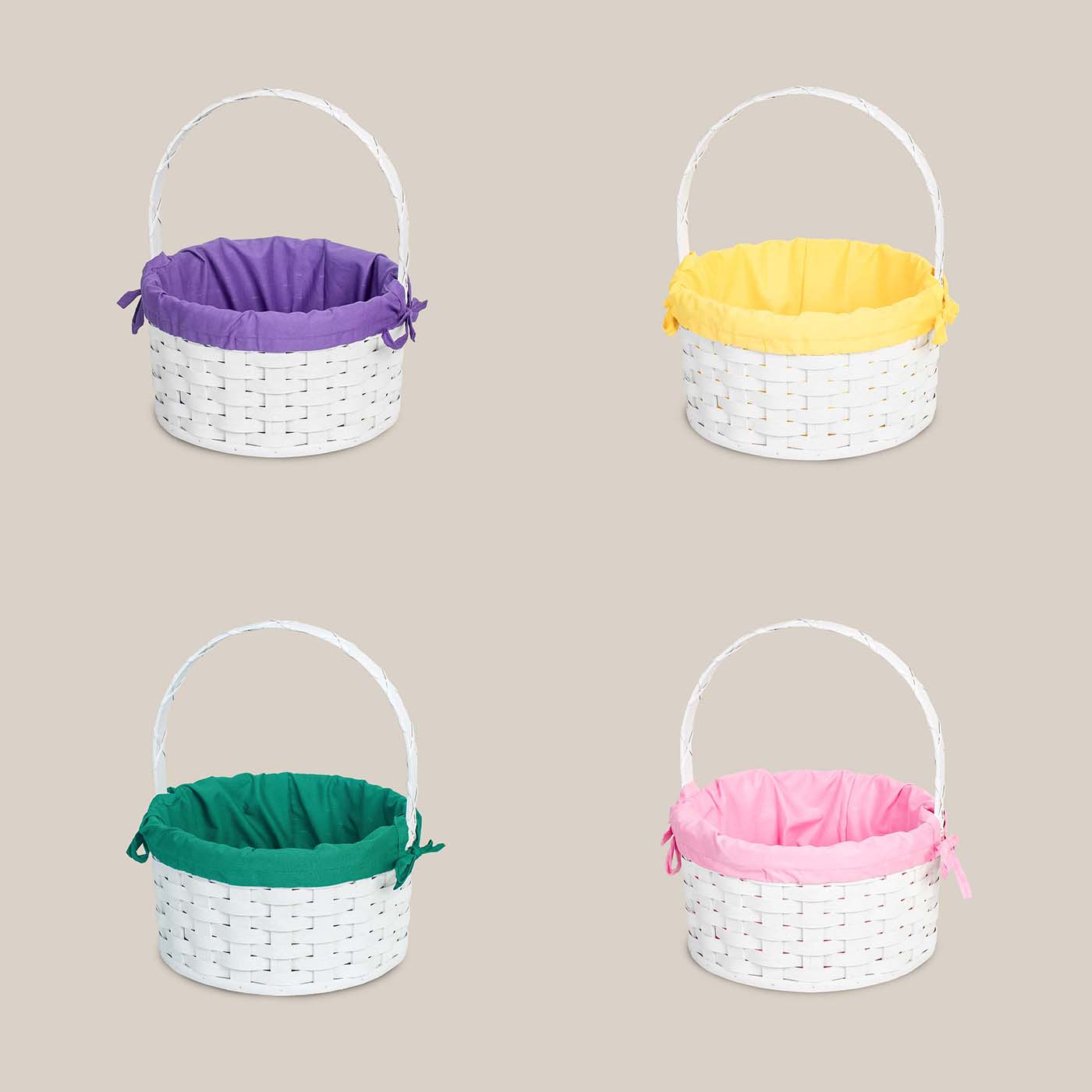 Amish Hand Sewn Pastel Liner for Medium Round Easter Basket