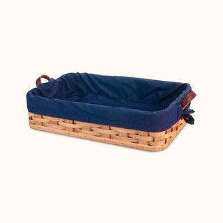 Amish Handmade Basket Liner for Casserole Basket Blue