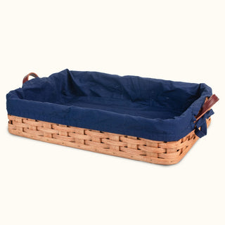 Amish Handmade Basket Liner for Extra Large Casserole Basket Blue