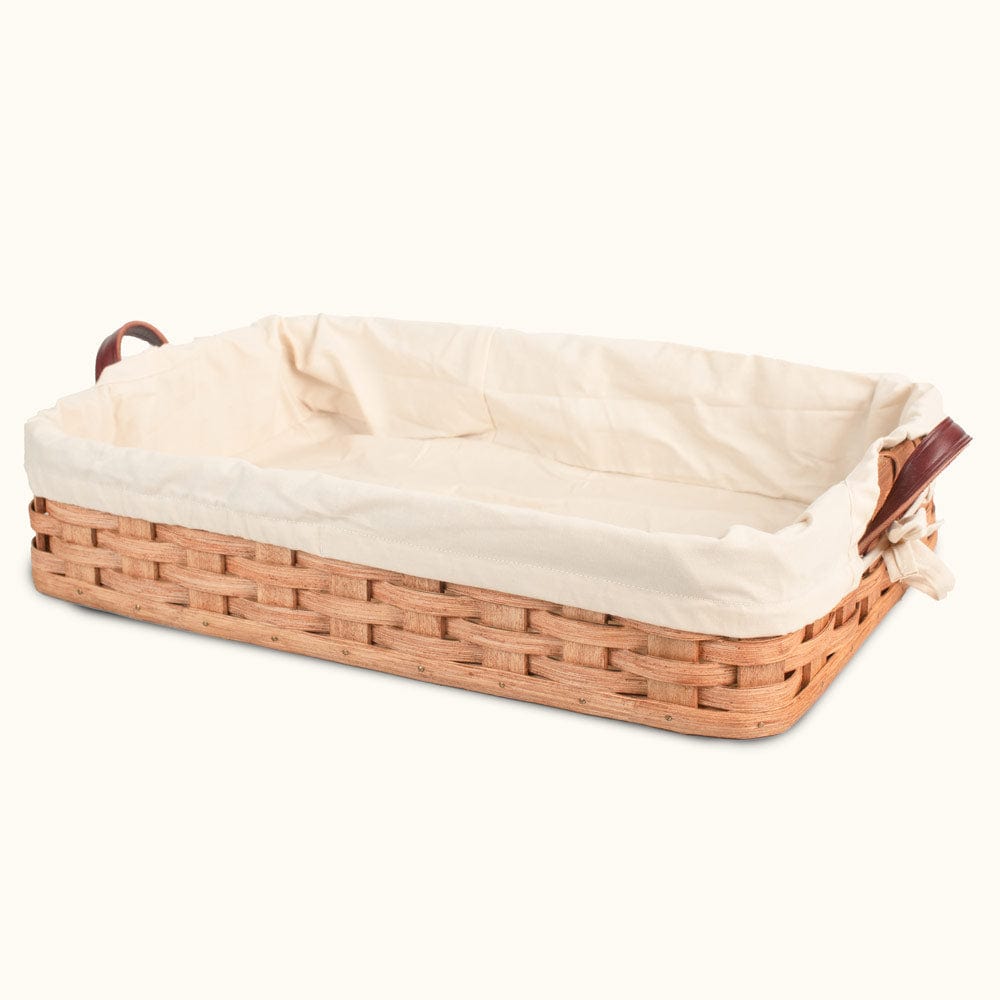 Amish Handmade Basket Liner for Extra Large Casserole Basket Cream