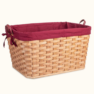 Amish Handmade Laundry Basket Liner Wine
