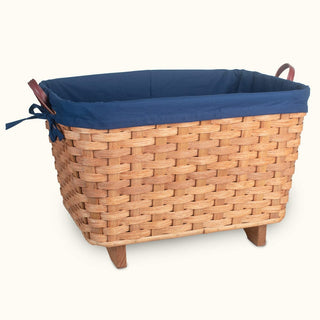 Amish Handmade Throw Blanket Basket Liner Blue