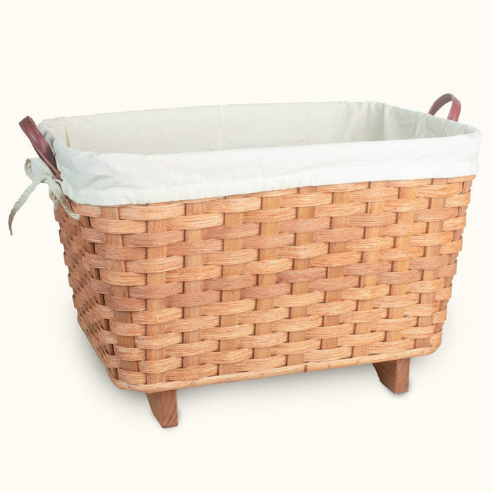 Amish Handmade Throw Blanket Basket Liner Cream