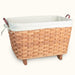 Amish Handmade Throw Blanket Basket Liner Cream