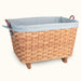 Amish Handmade Throw Blanket Basket Liner Gray