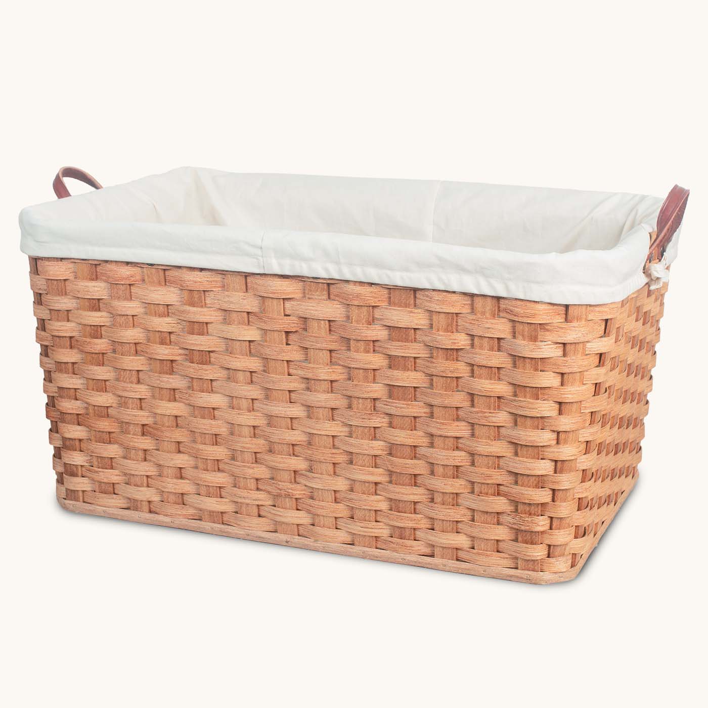 Amish Handsewn Liner for 27" by 18" Basket Cream