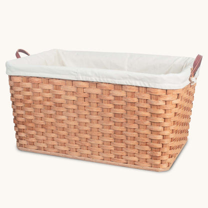 Amish Handsewn Liner for 27" by 18" Basket Cream
