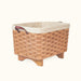 Cloth Liner For Fireplace Hearth & Large Magazine Basket Cream