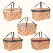 Hand Sewn Cloth Liner For Large Classic Picnic Basket