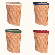 Hand Sewn Cloth Liner For Large Corner Hamper Basket