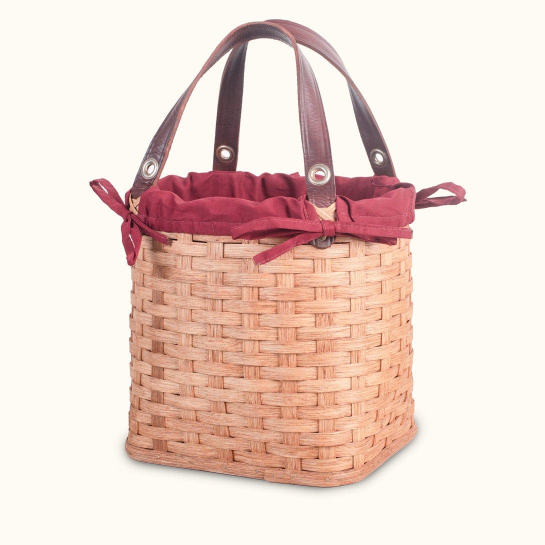 Hand Sewn Liner for Crochet & Knitting Tote Wine