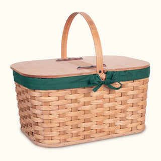 Optional Liner for Large Vintage Picnic Basket Green