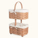 Optional Liner Set for 2-Tier Organizer Baskets Cream