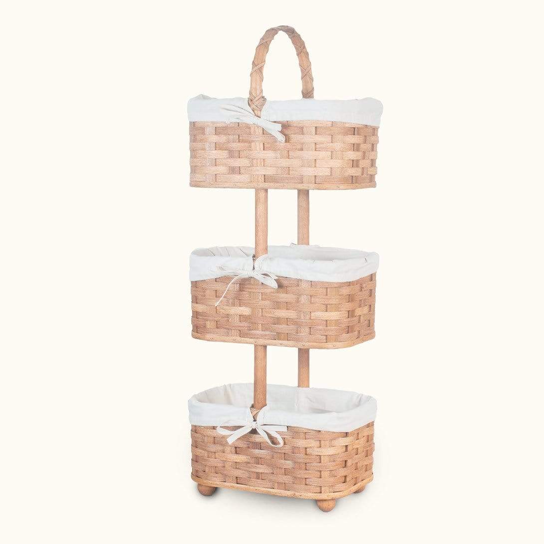 Optional Liner Set for 3-Tier Organizer Baskets Cream