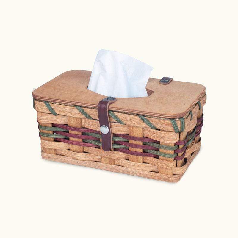 Amish Handmade Rectangular Tissue Box Cover Basket