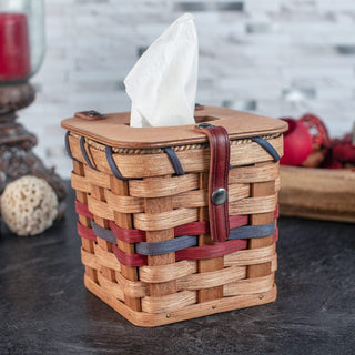 Square Tissue Box Holder  Amish Wicker Kleenex Box Cover – Amish Baskets