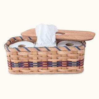 Amish Wicker Tank Topper Toilet Storage & Organizing Basket