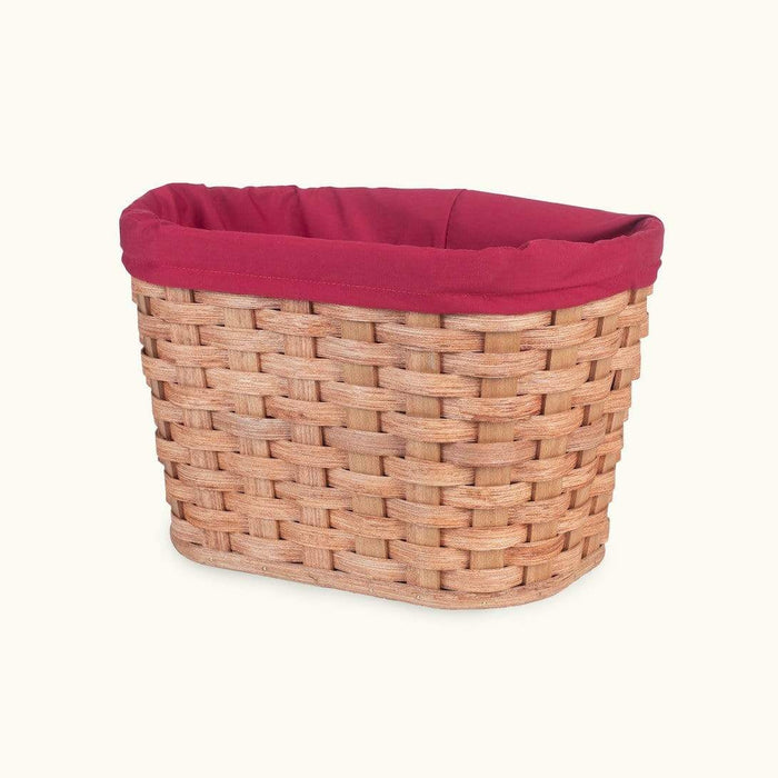 Large Front Bike Basket | Amish Wicker w/Quick Release Straps (Fits Small Dog)